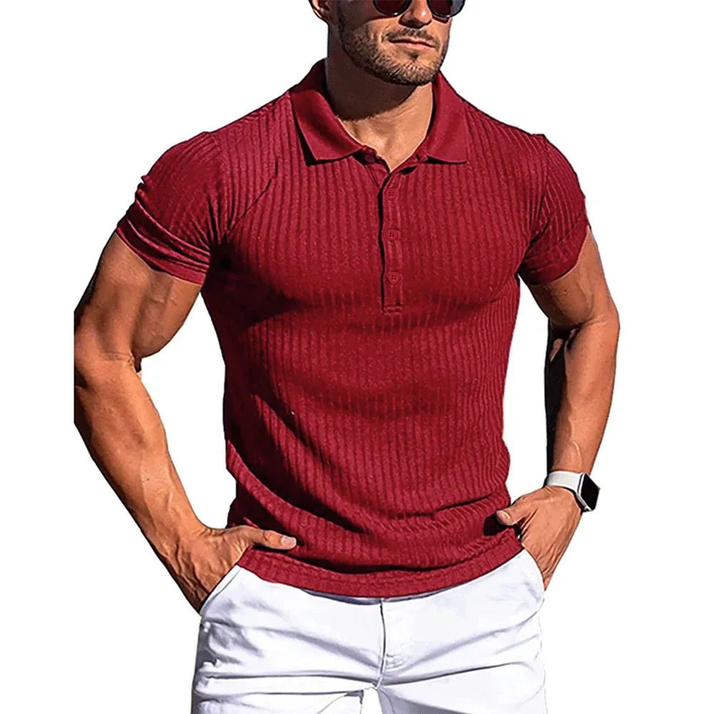 Polo Masculino Canelada Ezenziale, em vermelho