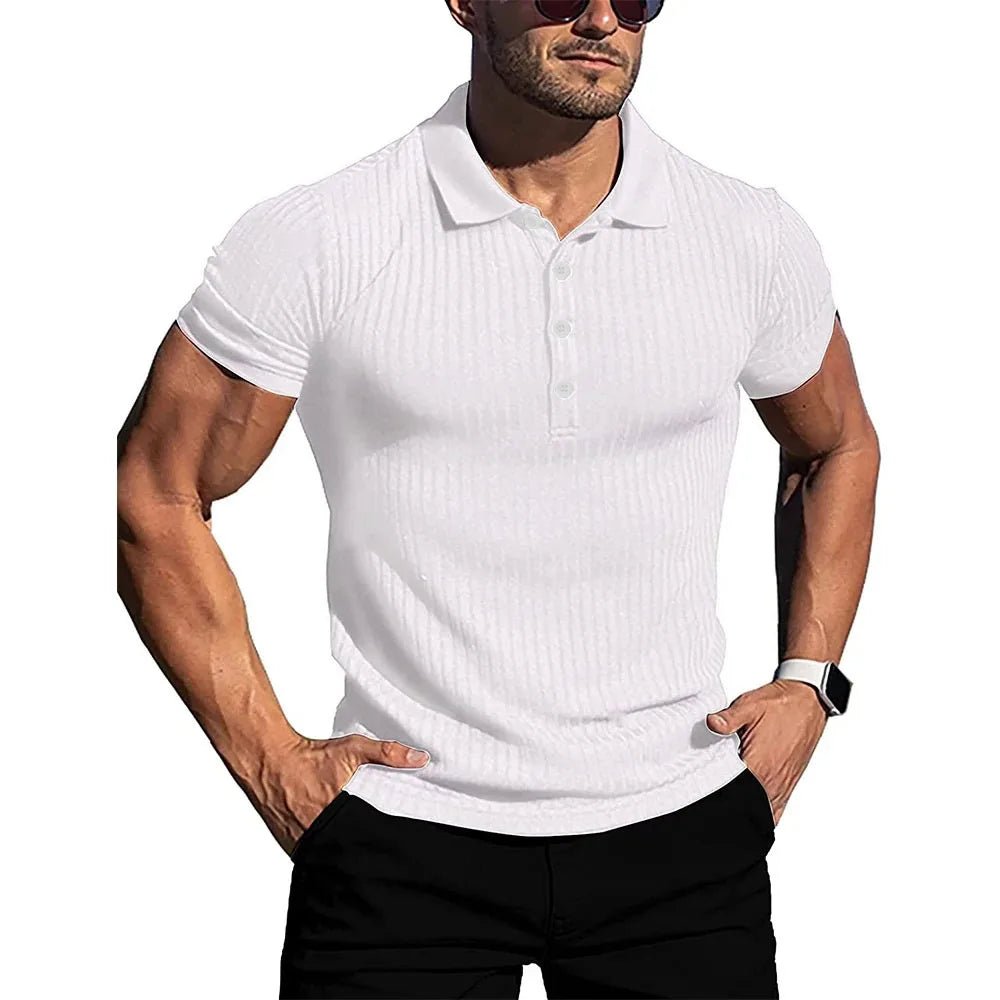 Polo Masculino Canelada Ezenziale, em branco