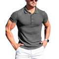 Polo Masculino Canelada Ezenziale, em cinza escuro